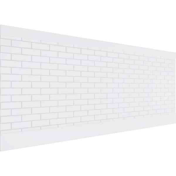 Ekena Millwork 40"H x 94 1/2"W Subway Brick PVC Wainscot Paneling Kit WPK40X94SBK - main